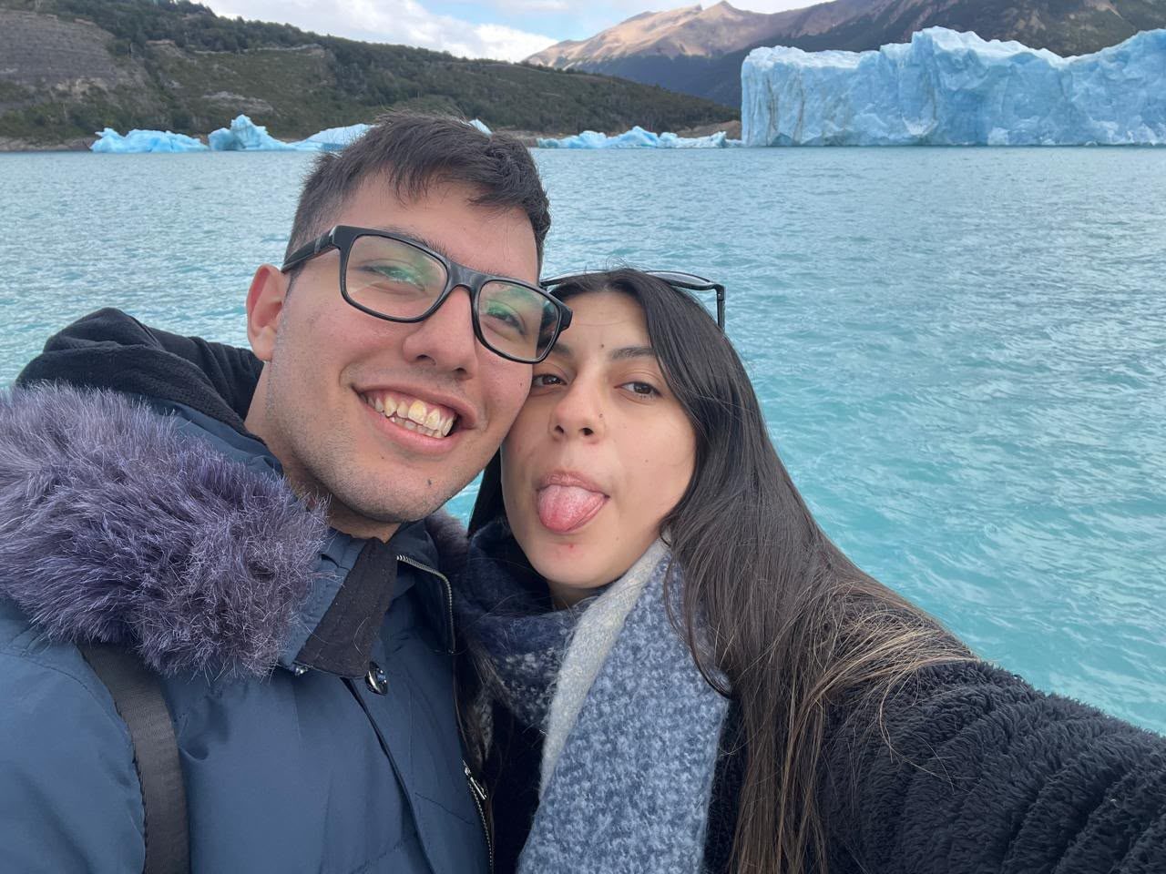 Frente al glaciar