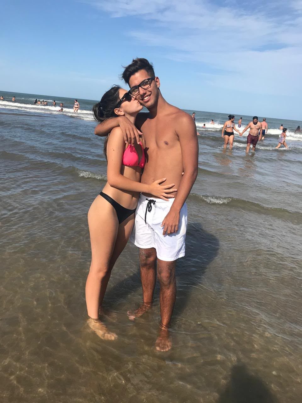 En la playa